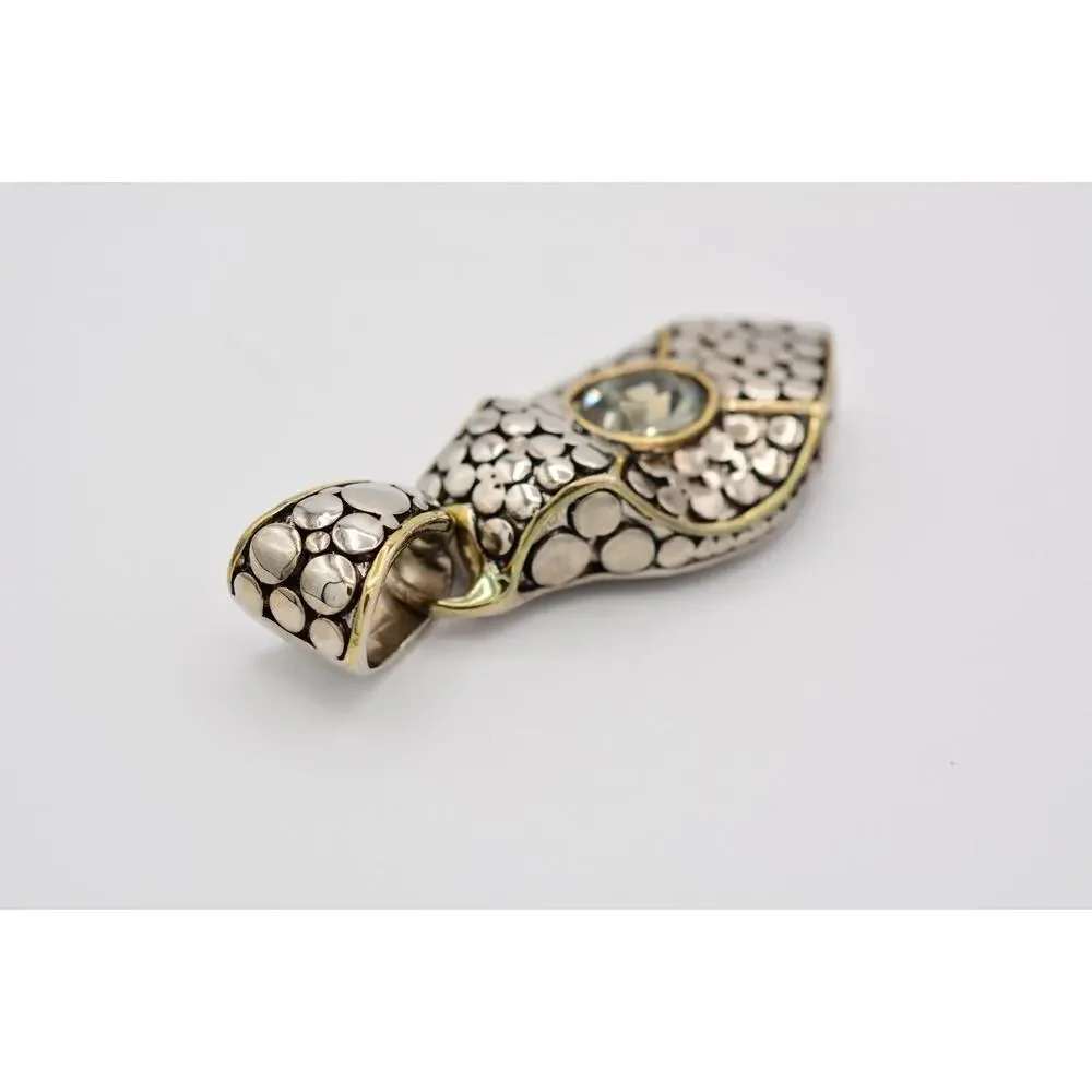 Vintage Snake Pendant Cobra Reptile Gunmetal Rhinestone Crystal Silver BinAT